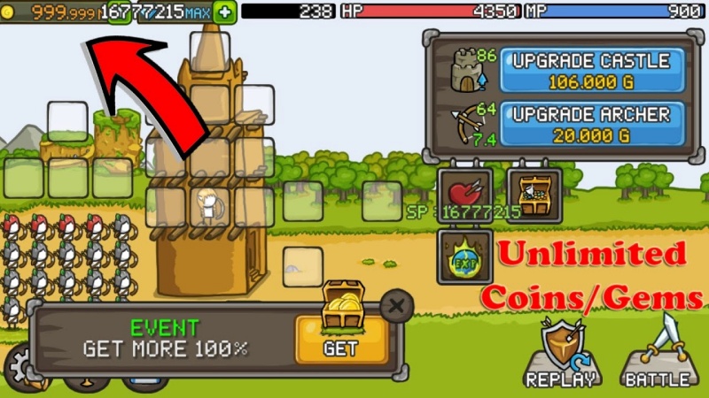 Các tính năng của game Grow Castle Mod
