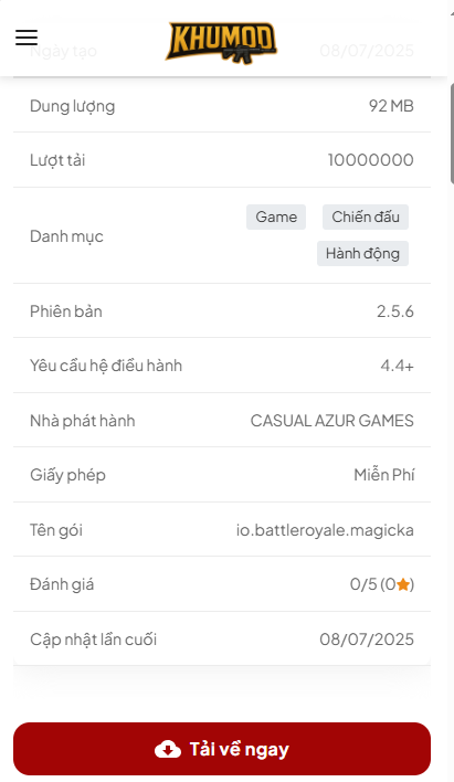 Hướng Dẫn Tải Và Cài Đặt Miễn Phí Magica IO Mod APK v2.5.6 Mới Nhất