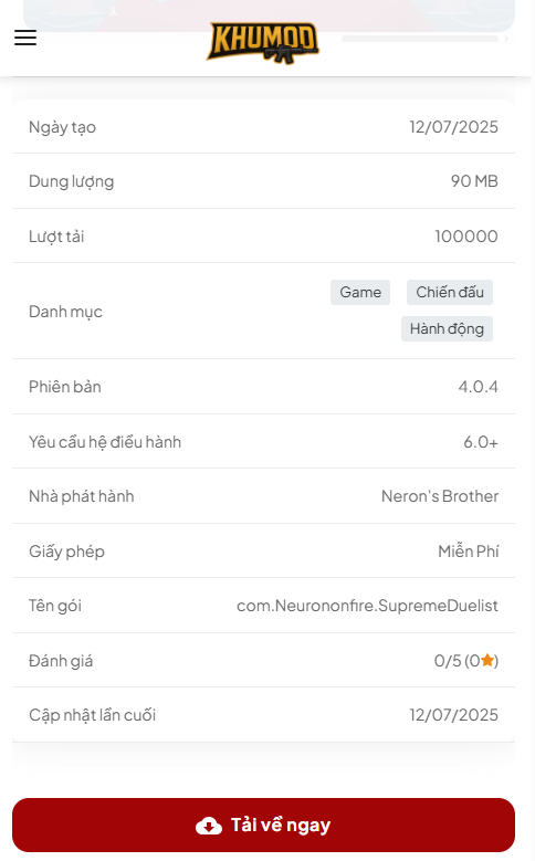 Hướng Dẫn Tải Và Cài Đặt Supreme Duelist Stickman Hack Full Level Vô Hạn Tiền Mới Nhất