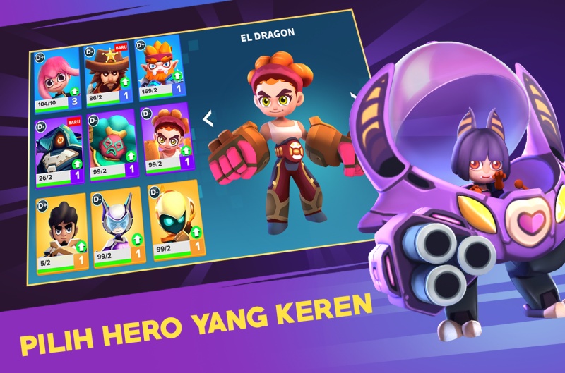 Tải Heroes Strike Offline MOD APK v92(127) (Menu, Tiền, Hồi Chiêu) 4 Bộ sưu tập anh hùng có phong cách riêng