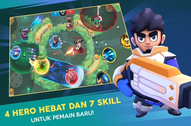 Tải Heroes Strike Offline MOD APK v92(127) (Menu, Tiền, Hồi Chiêu) 3 MOBA 3v3 có nhịp độ nhanh