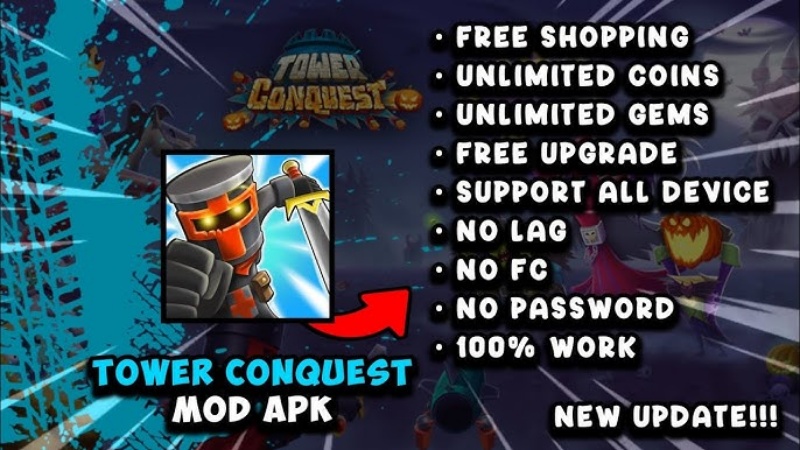 Tính năng MOD của Tower Conquest MOD APK