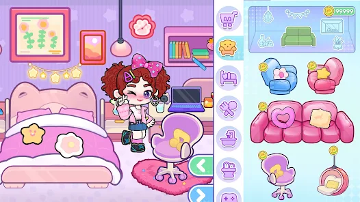 Tải Kalliu Game World: Life Story MOD APK (Vô Hạn Tiền, Mở Khoá Tất Cả) v8.76.31.00 2 Biến ngôi nhà thành không gian mang phong cách riêng