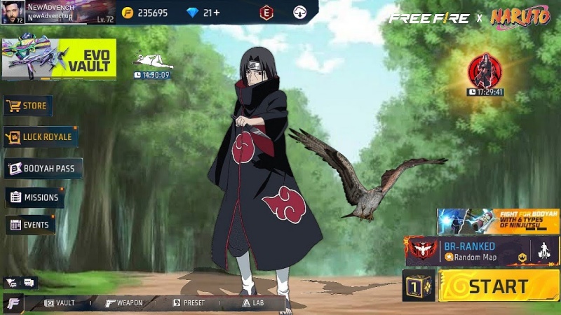 Tải Uchiha APK v6.0 (Free Fire) Miễn Phí Cho Android Mới Nhất 2 Skin lấy cảm hứng từ Naruto